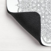 Schwarz-Weiß-Mandala, farbenfroh Mousepad (Ecke)