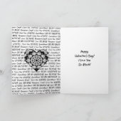 Schwarz & Weiß Mandala Herzlich Foto Valentinstag Karte (Innenseite)