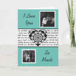 Schwarz & Weiß Mandala Herzlich Foto Valentinstag Karte