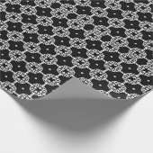 Schwarz-Weiß-Mandala-Linien Muster 10 Geschenkpapier (Ecke)