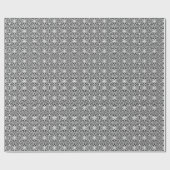 Schwarz-Weiß-Mandala-Linien Muster 4 Geschenkpapier (Flach)