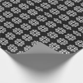 Schwarz-Weiß-Mandala-Linien Muster 8 Geschenkpapier (Ecke)