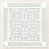 Schwarz-Weiß-Mandala-Motif von Vision Studio Glasuntersetzer (Rückseite)