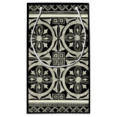 Schwarz-Weiß-Mandala-Motif von Vision Studio Kleine Geschenktüte (Rückseite)