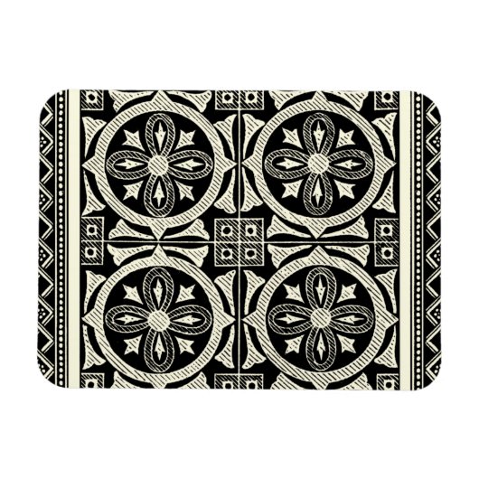 Schwarz-Weiß-Mandala-Motif von Vision Studio Magnet (Horizontal)