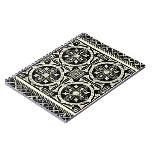 Schwarz-Weiß-Mandala-Motif von Vision Studio Notizblock (Linke Seite)