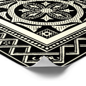 Schwarz-Weiß-Mandala-Motif von Vision Studio Poster (Ecke)