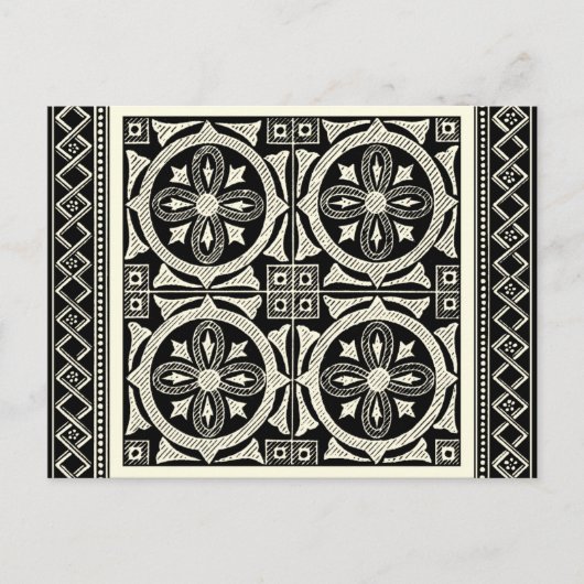 Schwarz-Weiß-Mandala-Motif von Vision Studio Postkarte (Vorderseite)