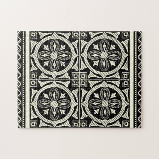 Schwarz-Weiß-Mandala-Motif von Vision Studio Puzzle (Horizontal)