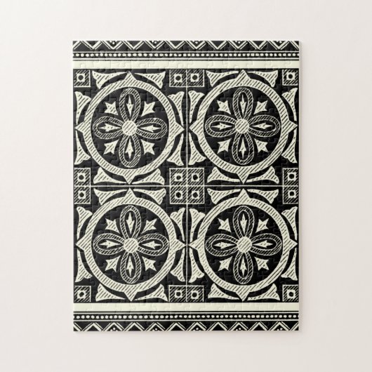 Schwarz-Weiß-Mandala-Motif von Vision Studio Puzzle (Vertikal)