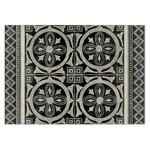Schwarz-Weiß-Mandala-Motif von Vision Studio Schneidebrett