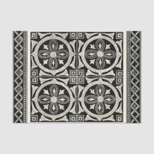 Schwarz-Weiß-Mandala-Motif von Vision Studio Seidenpapier