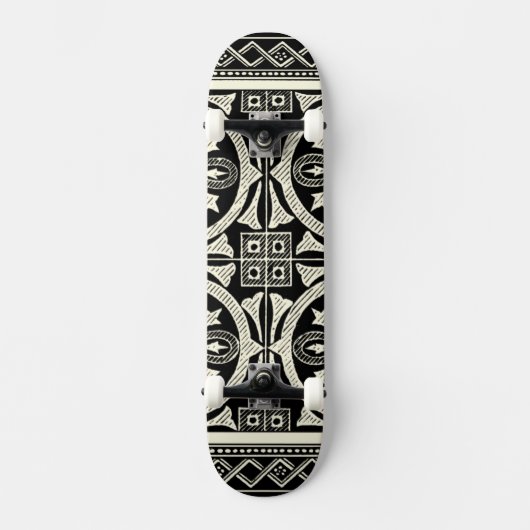 Schwarz-Weiß-Mandala-Motif von Vision Studio Skateboard (Vorderseite)