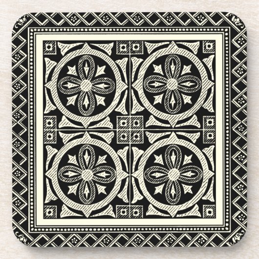 Schwarz-Weiß-Mandala-Motif von Vision Studio Untersetzer (Vorderseite)