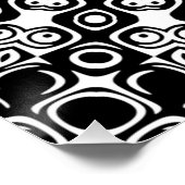 Schwarz-Weiß-Mandala-Muster Poster (Ecke)