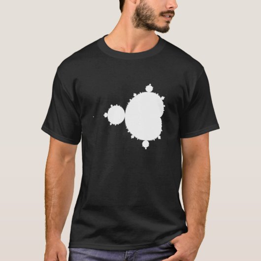 Schwarz-Weiß-Mandelbrot T-Shirt (Vorderseite)