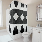 Schwarz-Weiß-Mangeldusche Vorhang Art 1 (Beispiel)