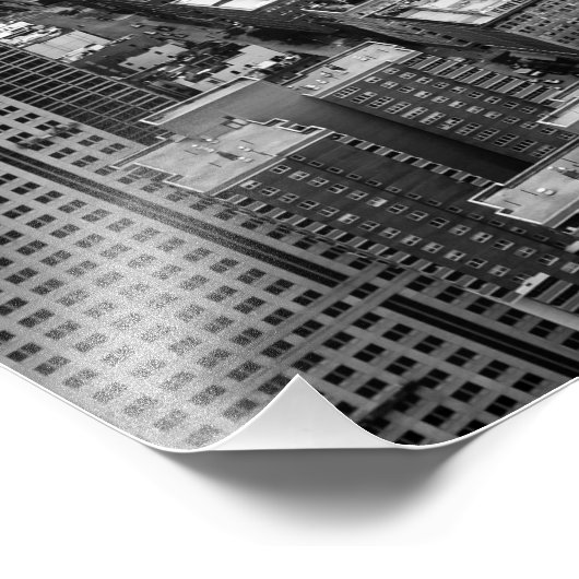 Schwarz-Weiß-Manhattan-Ansicht Fotodruck (Ecke)