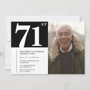 Schwarz-Weiß-Männer 71. Geburtstag Einladung