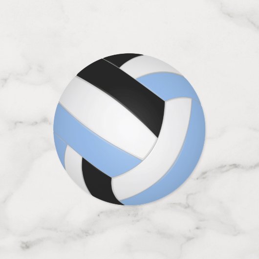 Schwarz-Weiß-Mannschaft farbenfroh, Kinder-Volleyb Konfetti (Klein Vorderseite)