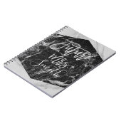Schwarz-weiß Marble Wedding Planner Future Mrs. Notizblock (Linke Seite)