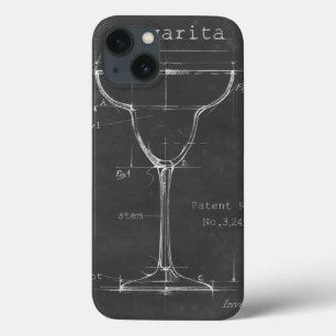 Schwarz-Weiß-Margarita-Glas-Blueprint Case-Mate iPhone Hülle