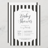 Schwarz-Weiß-Markisengeschlecht neutral Einladung (Vorne/Hinten)