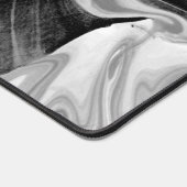 Schwarz-Weiß-Marmor Abstrakt Schreibtischunterlage (Ecke)