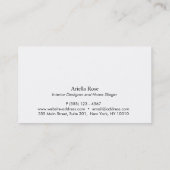 Schwarz-Weiß-Marmor Abstrakt Visitenkarte (Rückseite)
