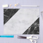 Schwarz-Weiß-Marmor aus Gewebepapier Seidenpapier (Handwerk)