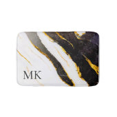 Schwarz-Weiß-Marmor Badematte (Vorderseite)