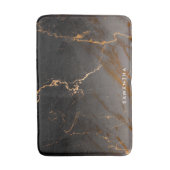 Schwarz-Weiß-Marmor Badematte (Vorderseite Vertikal)