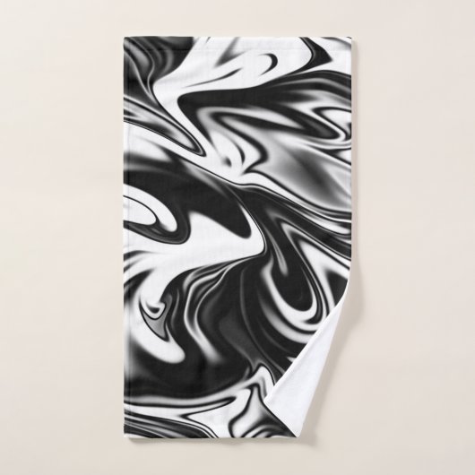 Schwarz-Weiß-Marmor, Badhandtuch Set (Handtuch)