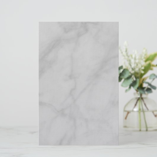 Schwarz-Weiß-Marmor Briefpapier (Stehend Vorderseite)