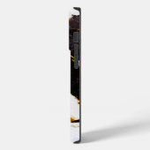 Schwarz-Weiß-Marmor Case-Mate iPhone Hülle (Rückseite / Links)