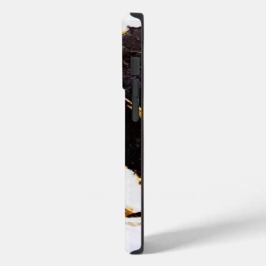 Schwarz-Weiß-Marmor Case-Mate iPhone Hülle (Rückseite / Links)