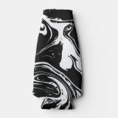 Schwarz-Weiß-Marmor Cooler Flaschenkühler (Vorderseite)