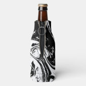 Schwarz-Weiß-Marmor Cooler Flaschenkühler (Flasche Rückseite)