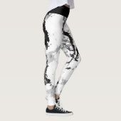 Schwarz-Weiß-Marmor-Design - passen Leggings (Rechts)