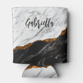 Schwarz-Weiß-Marmor Dosenkühler (Rückseite)