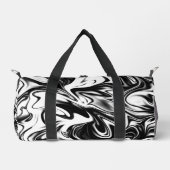 Schwarz Weiß Marmor, Duffle Bag (Vorderseite)