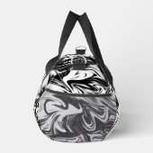 Schwarz Weiß Marmor, Duffle Bag (Rechts)