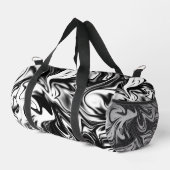 Schwarz Weiß Marmor, Duffle Bag (Rechte Ecke)