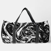 Schwarz-Weiß-Marmor Duffle Bag (Vorderseite)