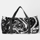 Schwarz-Weiß-Marmor Duffle Bag (Rückseite)