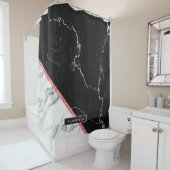 Schwarz-Weiß-Marmor Duschvorhang (Beispiel)