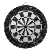 Schwarz-Weiß-Marmor Elegant Classic Dartscheibe (vorne)