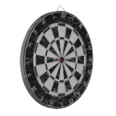 Schwarz-Weiß-Marmor Elegant Classic Dartscheibe (Vorderseite Links)