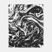 Schwarz-Weiß-Marmor Fleece-Blanket Fleecedecke (Vorderseite)