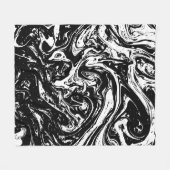 Schwarz-Weiß-Marmor Fleece-Blanket Fleecedecke (Vorderseite (Horizontal))